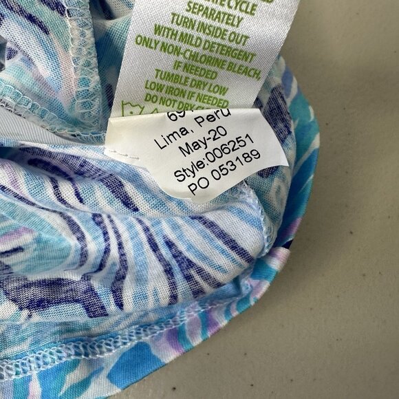 Lilly Pulitzer Skort Girls Size L 8-10 Blue White Fishful Thinking - Picture 8 of 8